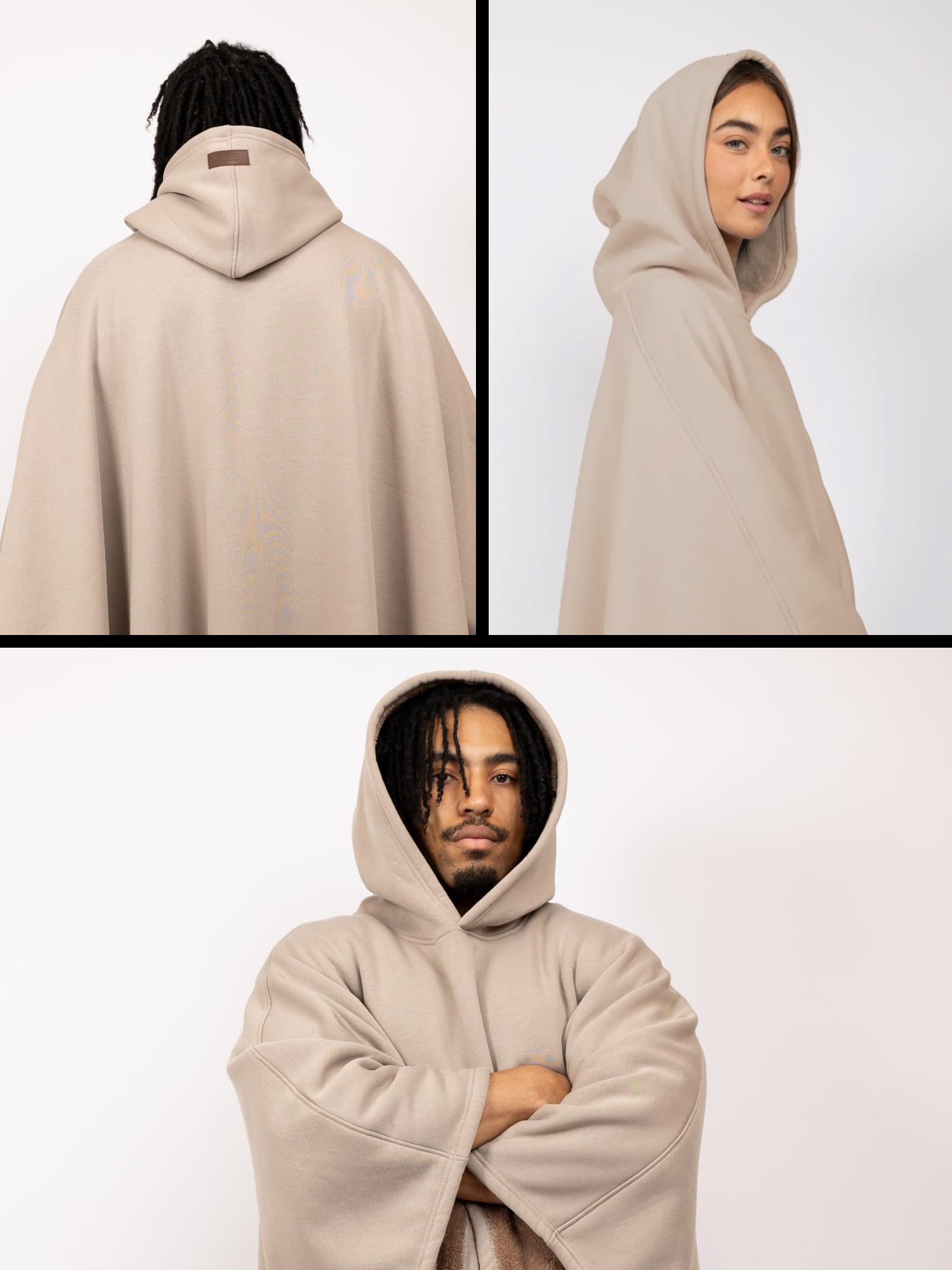 FREE THE SHEEP Eden Hoodie – Oversized Weighted Hoodie Cloak with Ultra-Soft Faux Fur Liner