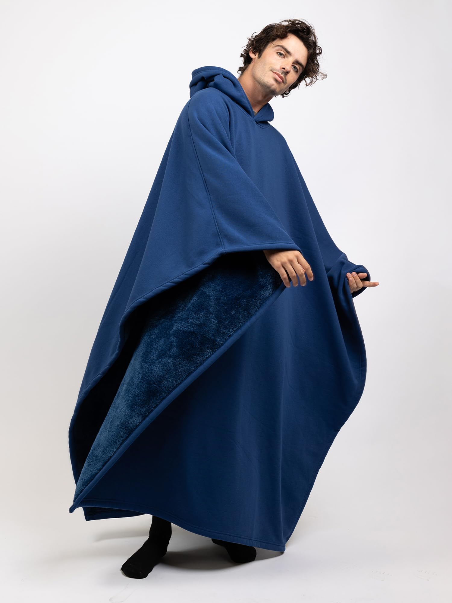 FREE THE SHEEP Eden Hoodie – Oversized Weighted Hoodie Cloak with Ultra-Soft Faux Fur Liner