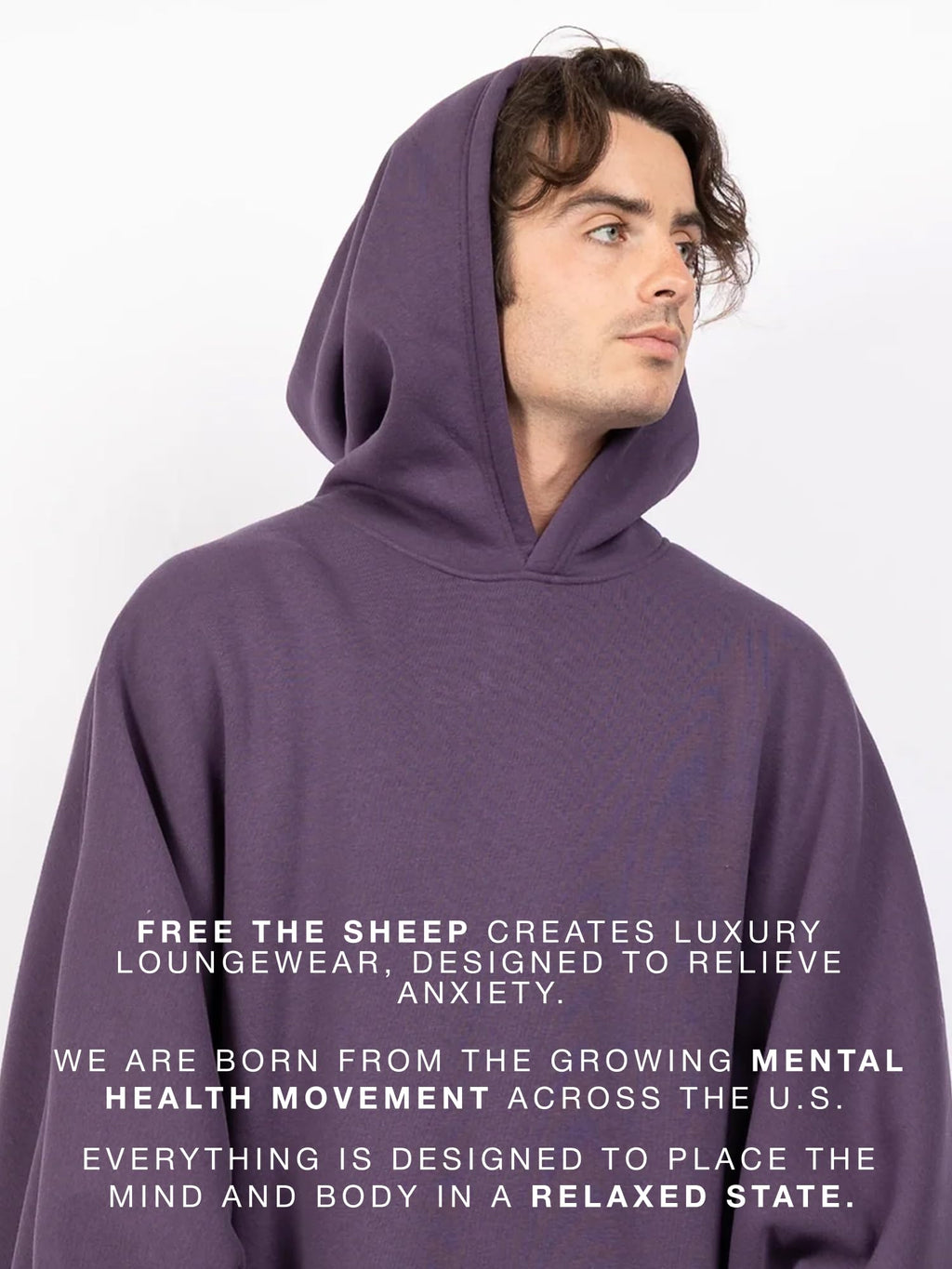 FREE THE SHEEP Eden Hoodie – Oversized Weighted Hoodie Cloak with Ultra-Soft Faux Fur Liner