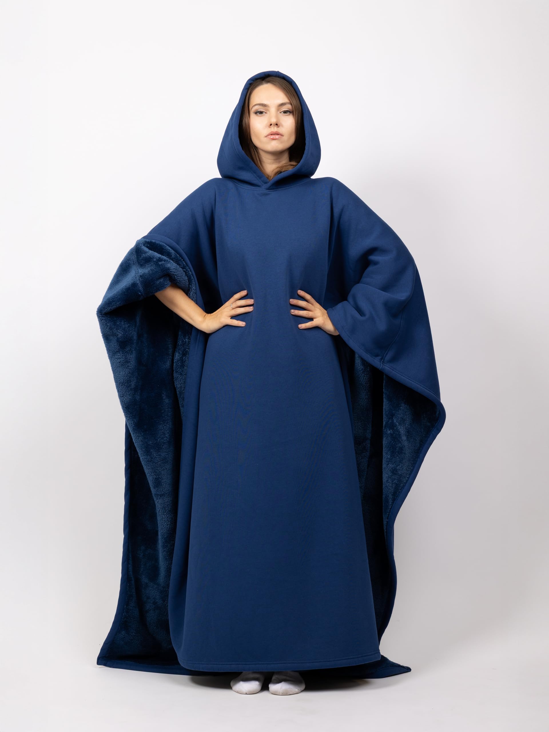 FREE THE SHEEP Eden Hoodie – Oversized Weighted Hoodie Cloak with Ultra-Soft Faux Fur Liner