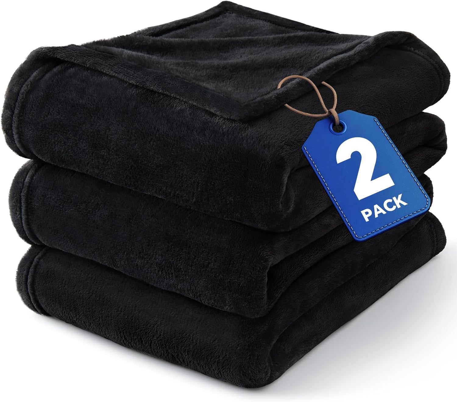 BEDELITE Fleece Blanket Black Throw Blankets for Couch & Bed, Luxury Plush Cozy Fuzzy Blanket 50x60 inches, Super Soft Warm Lightweight Throw Blanket for Travel Camping