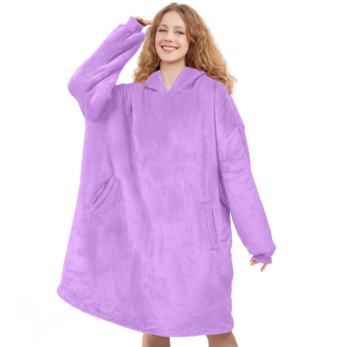 AmyHomie Wearable Blanket Hoodie for Adults & Teens,Oversized Sherpa Hooded Blanket,Warm Cozy Blanket Sweatshirt as Christmas Birthday Gifts for Women Men
