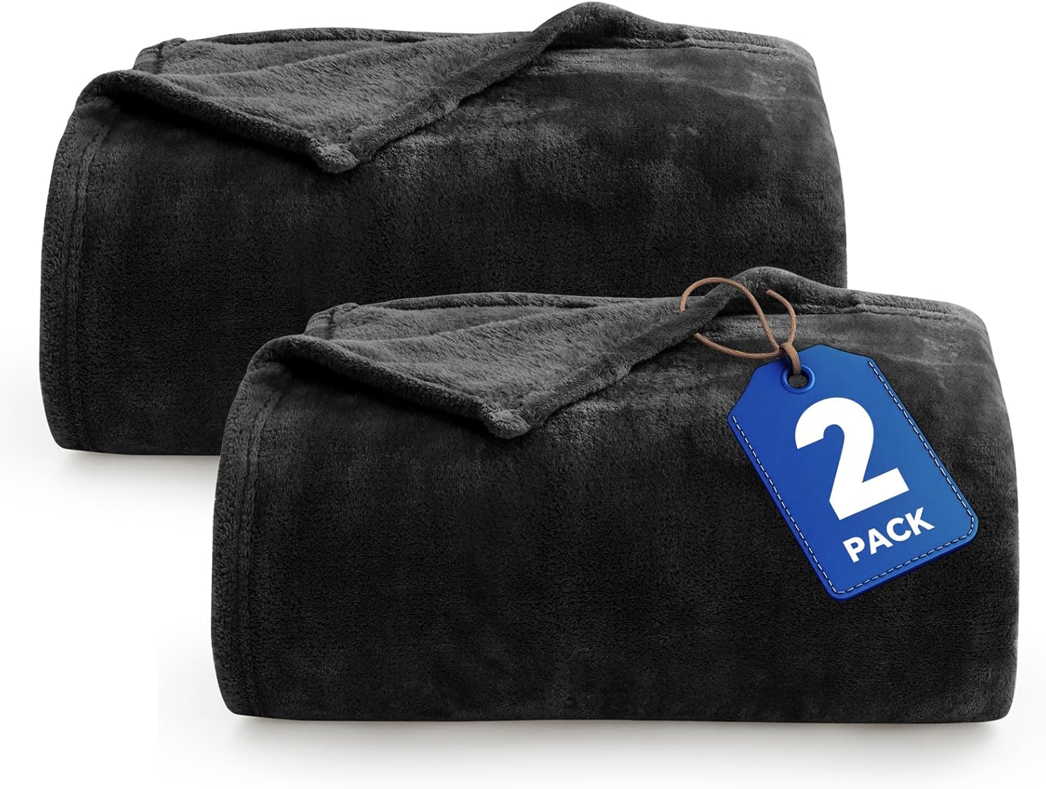 BEDELITE Fleece Blanket Black Throw Blankets for Couch & Bed, Luxury Plush Cozy Fuzzy Blanket 50x60 inches, Super Soft Warm Lightweight Throw Blanket for Travel Camping