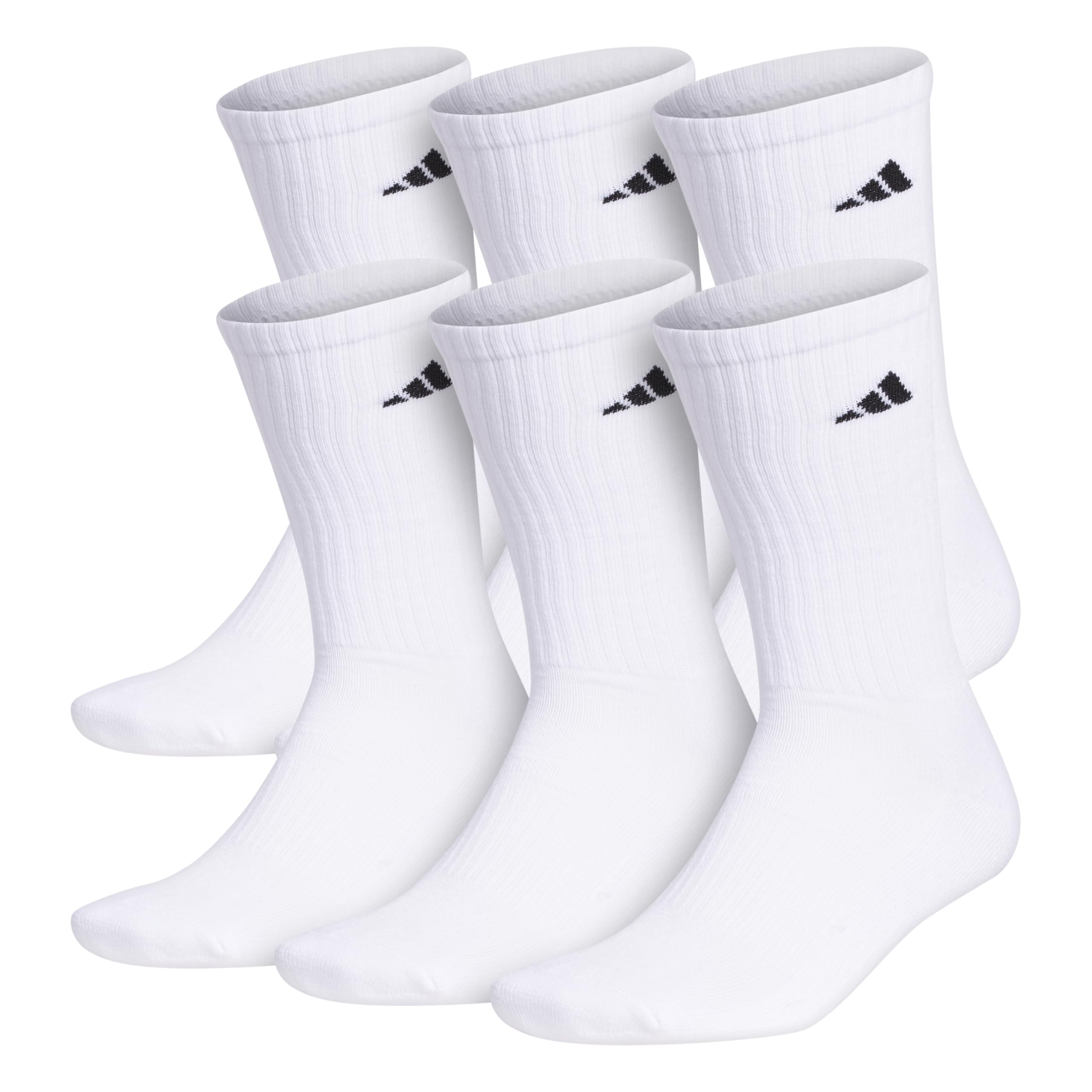 adidas Men's Athletic Cushioned Crew Socks (6 Pairs) Durable & Comfortable