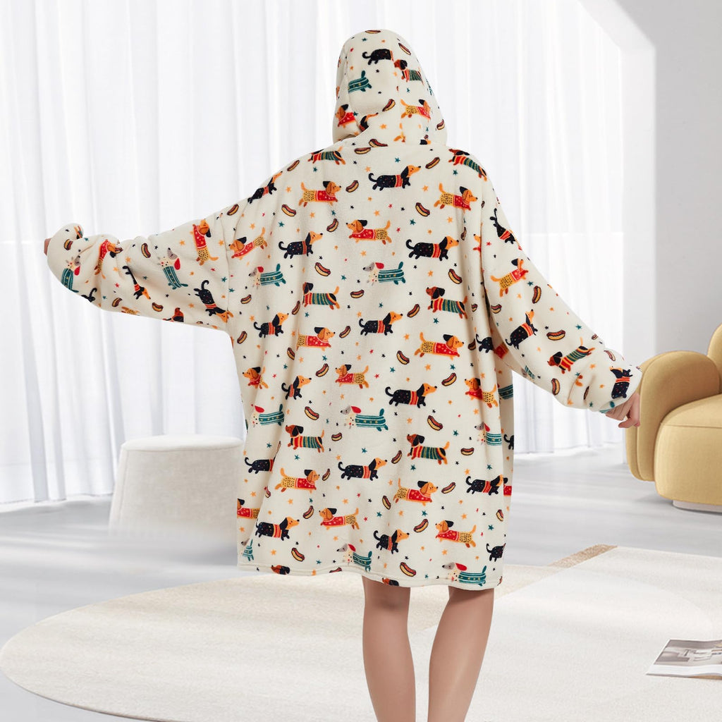 Fiosnow Grey Blanket Hoodies for Women and Men Adult Oversize Wearable Blanket Hoodies for Soft and Warm