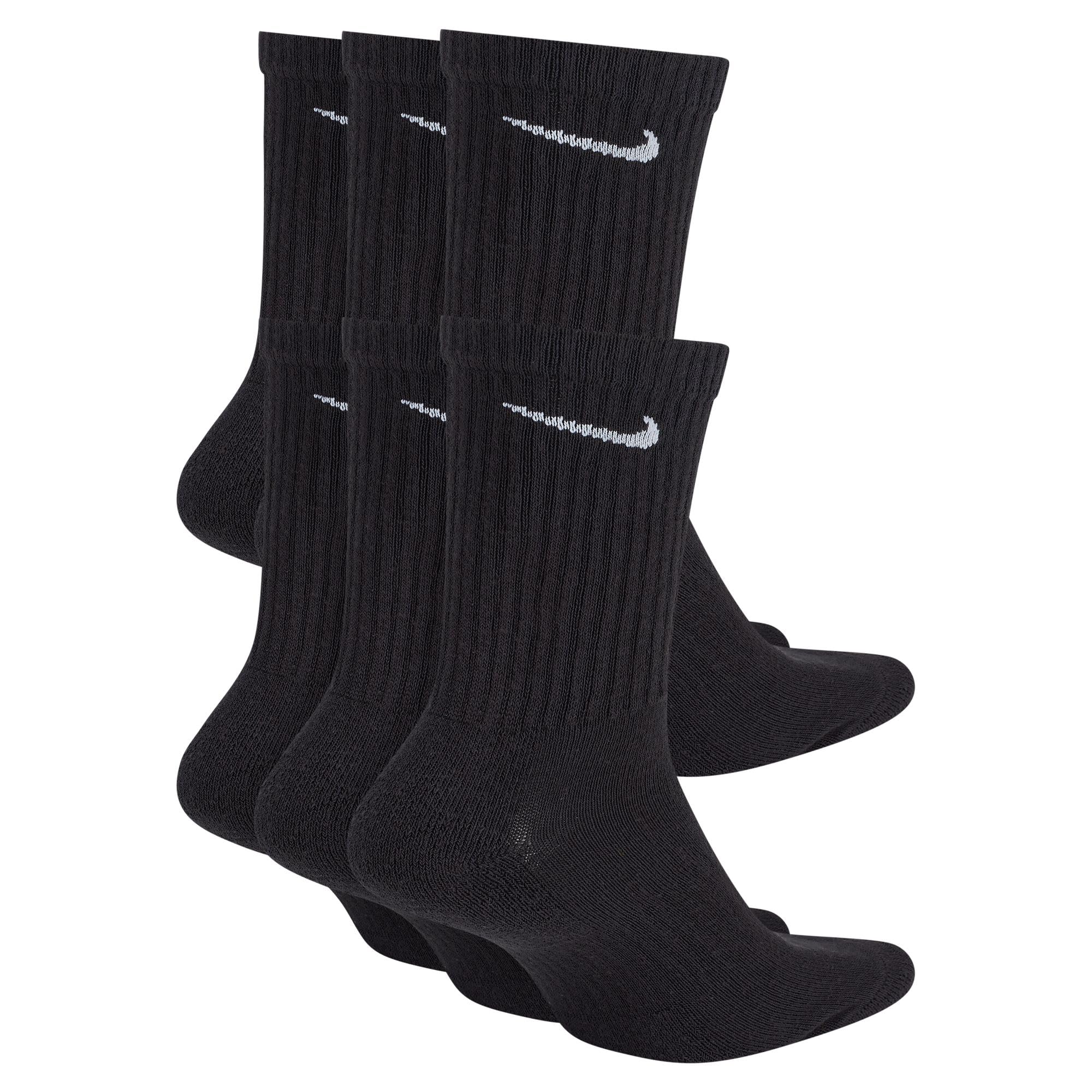 Nike Unisex Adult Everyday Cushioned Training Crew Socks (6-Pack) | Mens and Womens