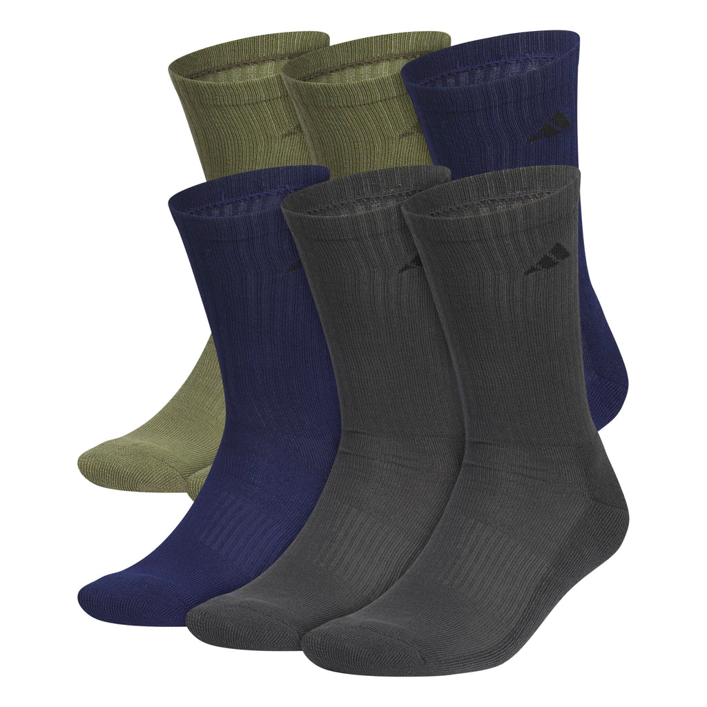 adidas Men's Athletic Cushioned Crew Socks (6 Pairs) Durable & Comfortable