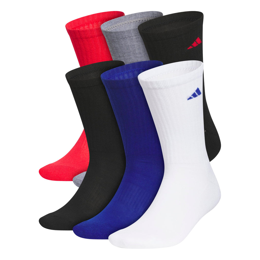 adidas Men's Athletic Cushioned Crew Socks (6 Pairs) Durable & Comfortable