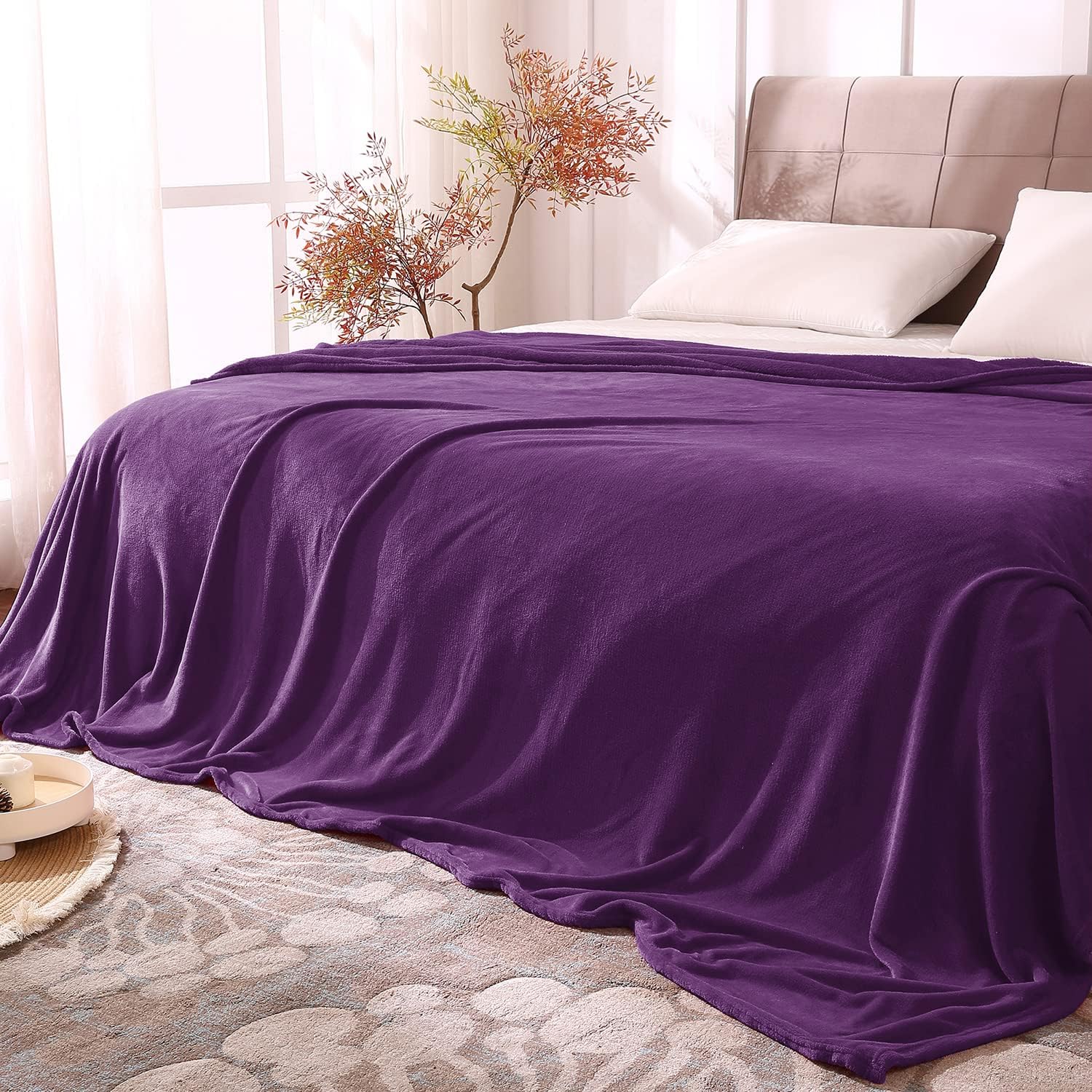 BEDELITE Fleece Blanket Black Throw Blankets for Couch & Bed, Luxury Plush Cozy Fuzzy Blanket 50x60 inches, Super Soft Warm Lightweight Throw Blanket for Travel Camping