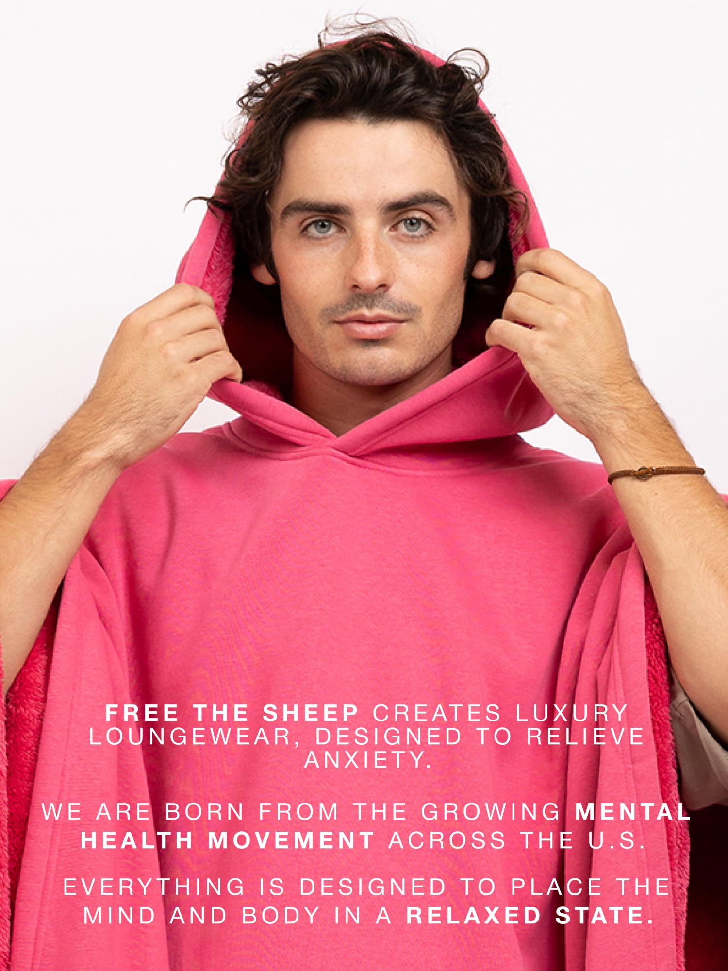 FREE THE SHEEP Eden Hoodie – Oversized Weighted Hoodie Cloak with Ultra-Soft Faux Fur Liner
