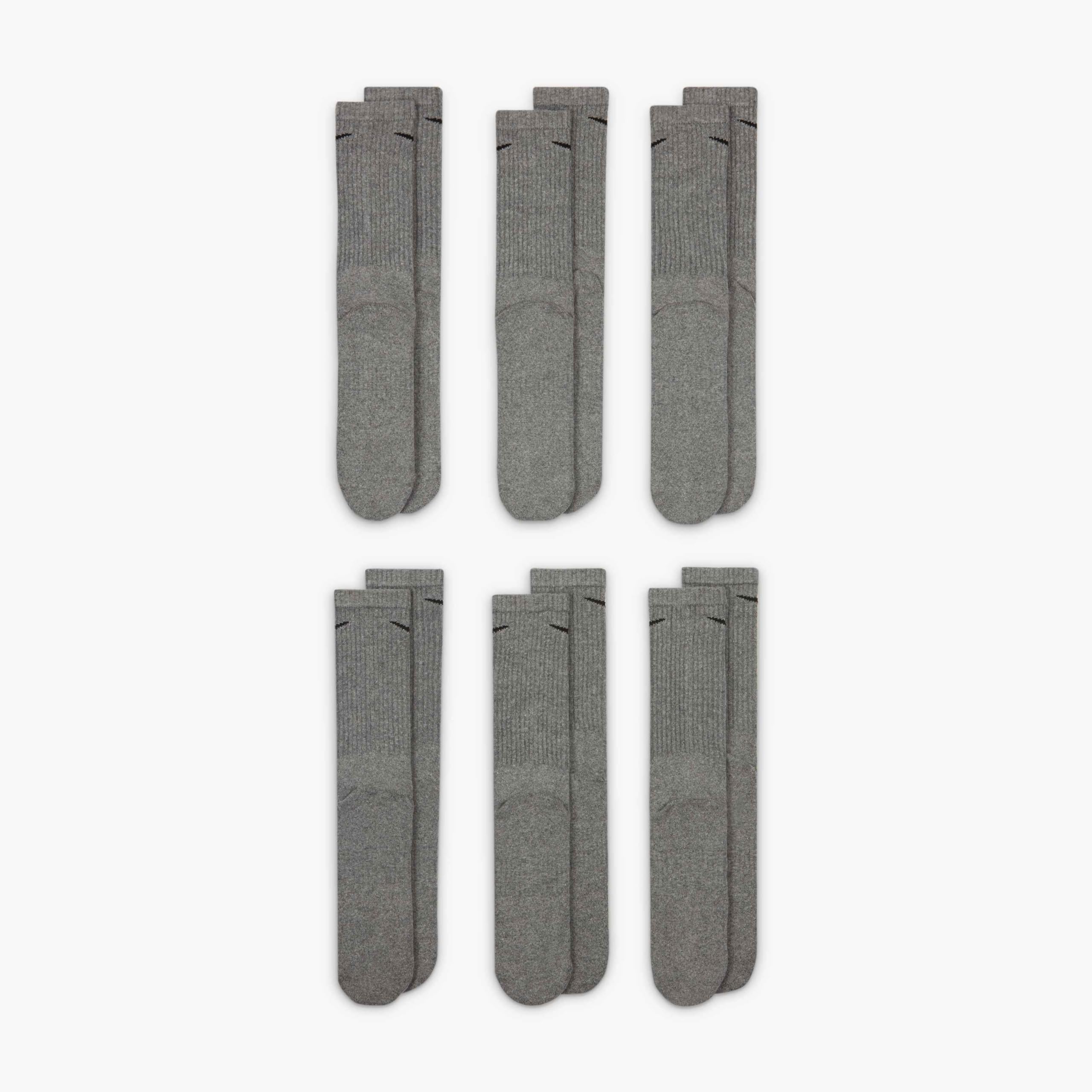 Nike Unisex Adult Everyday Cushioned Training Crew Socks (6-Pack) | Mens and Womens