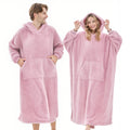 PJGGZ Wearable Blanket Hoodie for Women Men, Fleece Warm Comfy Hooded Sweatshirt with Pockets & Sleeves Cozy Gift for Adult