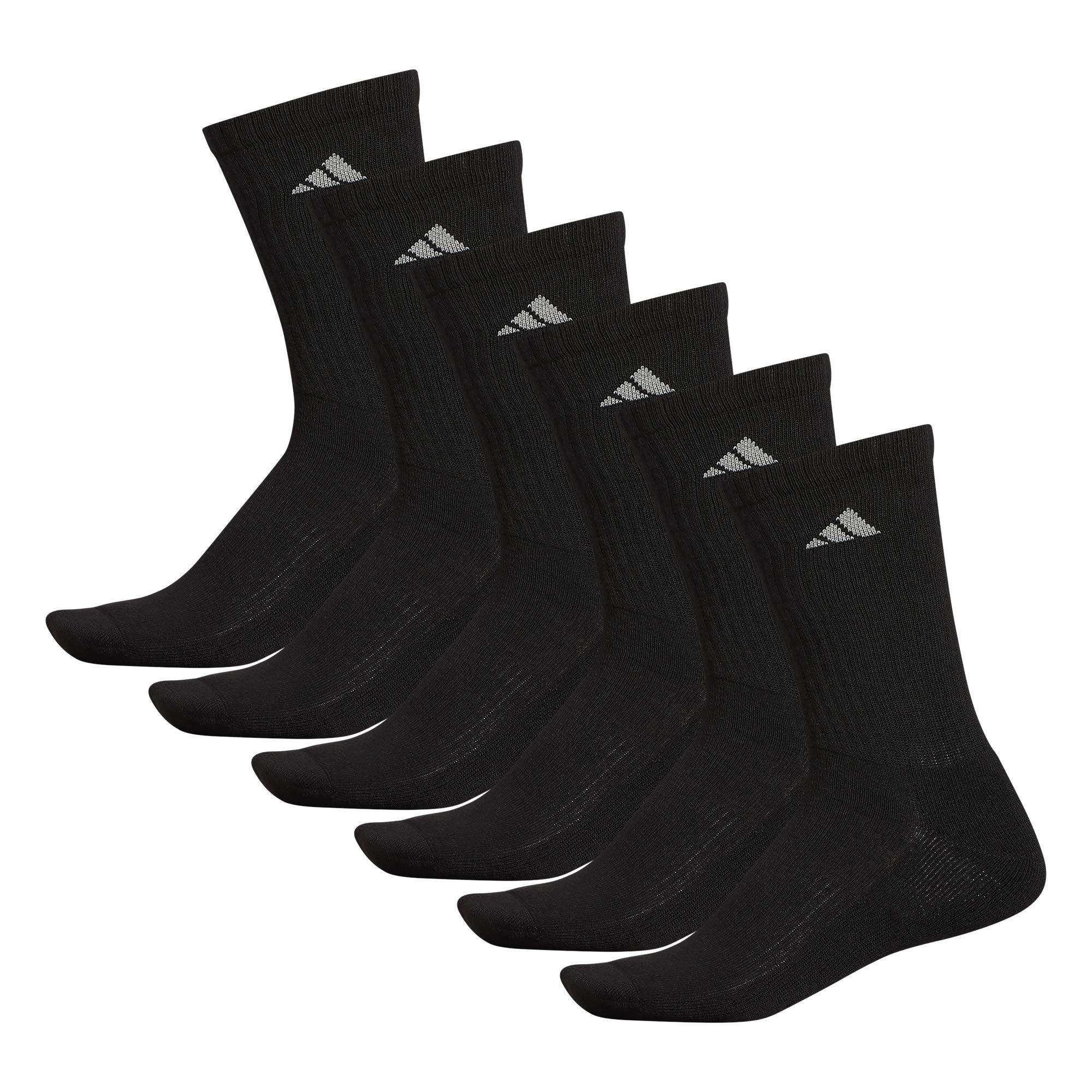 adidas Men's Athletic Cushioned Crew Socks (6 Pairs) Durable & Comfortable