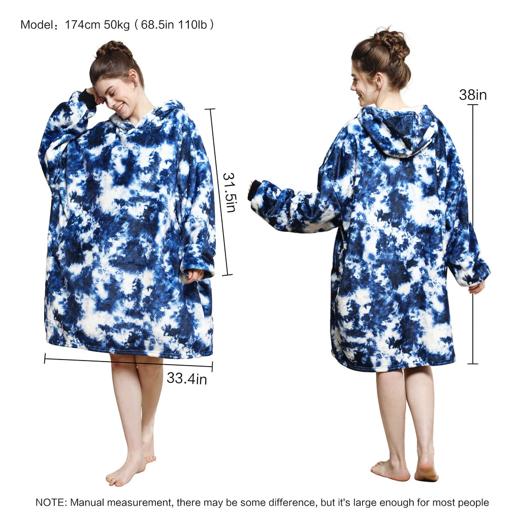 AmyHomie Wearable Blanket Hoodie for Adults & Teens,Oversized Sherpa Hooded Blanket,Warm Cozy Blanket Sweatshirt as Christmas Birthday Gifts for Women Men