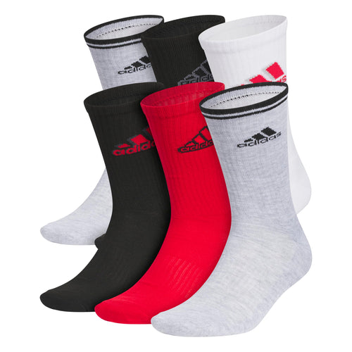 adidas Men's Athletic Cushioned Crew Socks (6 Pairs) Durable & Comfortable