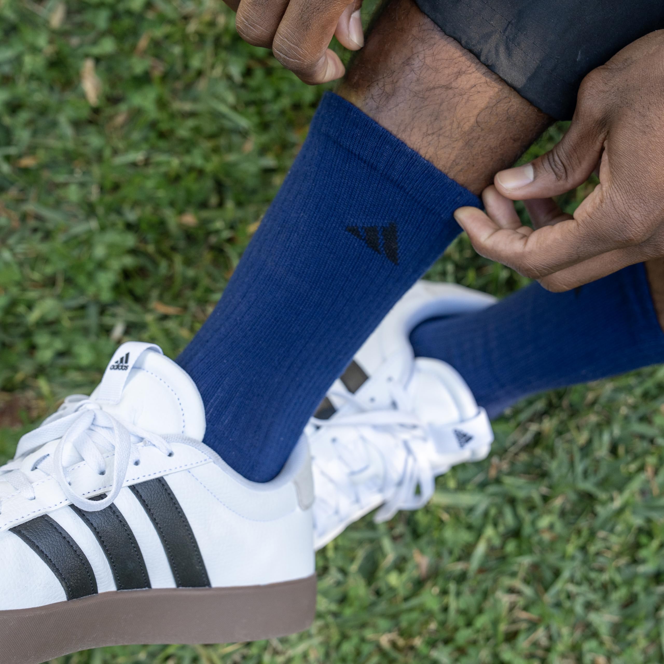 adidas Men's Athletic Cushioned Crew Socks (6 Pairs) Durable & Comfortable