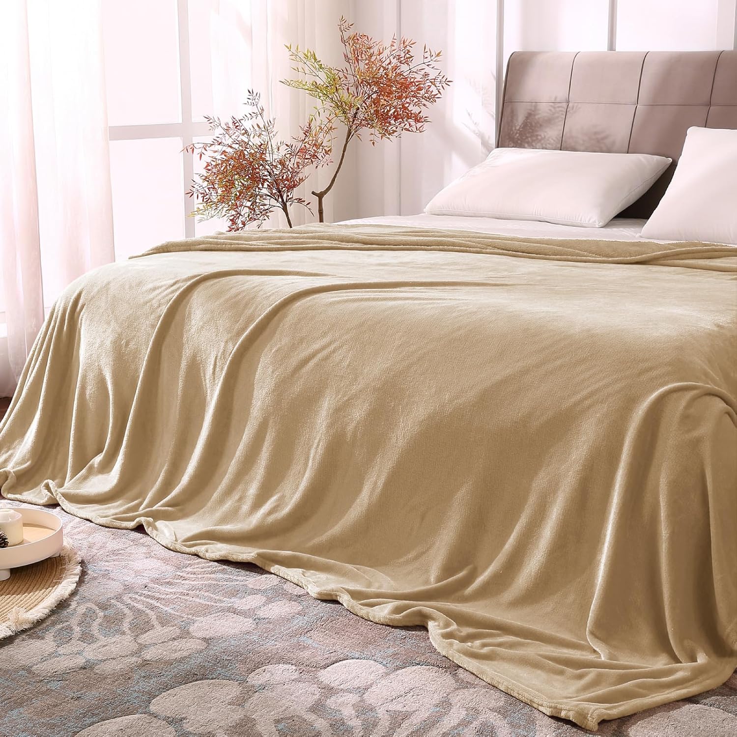 BEDELITE Fleece Blanket Black Throw Blankets for Couch & Bed, Luxury Plush Cozy Fuzzy Blanket 50x60 inches, Super Soft Warm Lightweight Throw Blanket for Travel Camping
