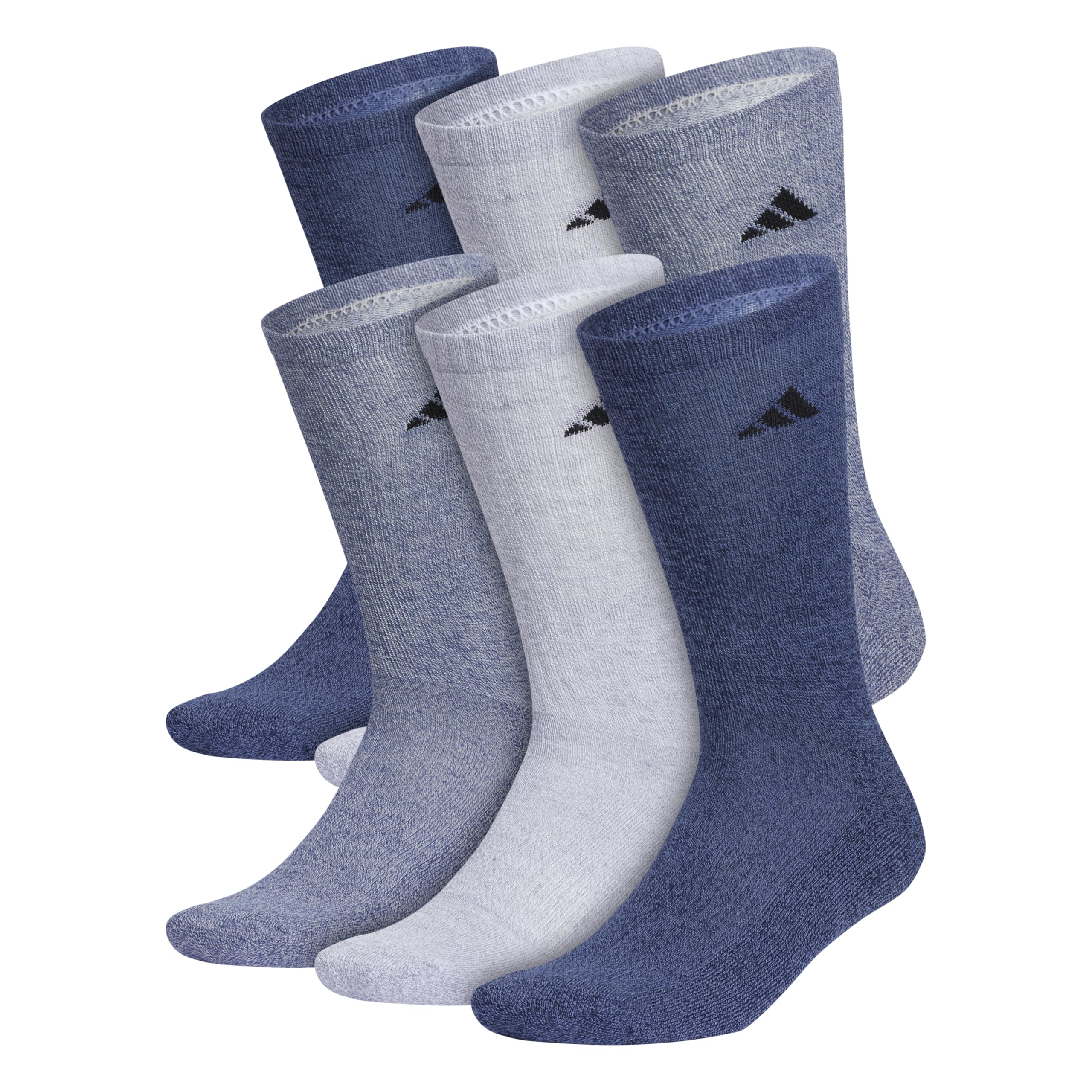 adidas Men's Athletic Cushioned Crew Socks (6 Pairs) Durable & Comfortable