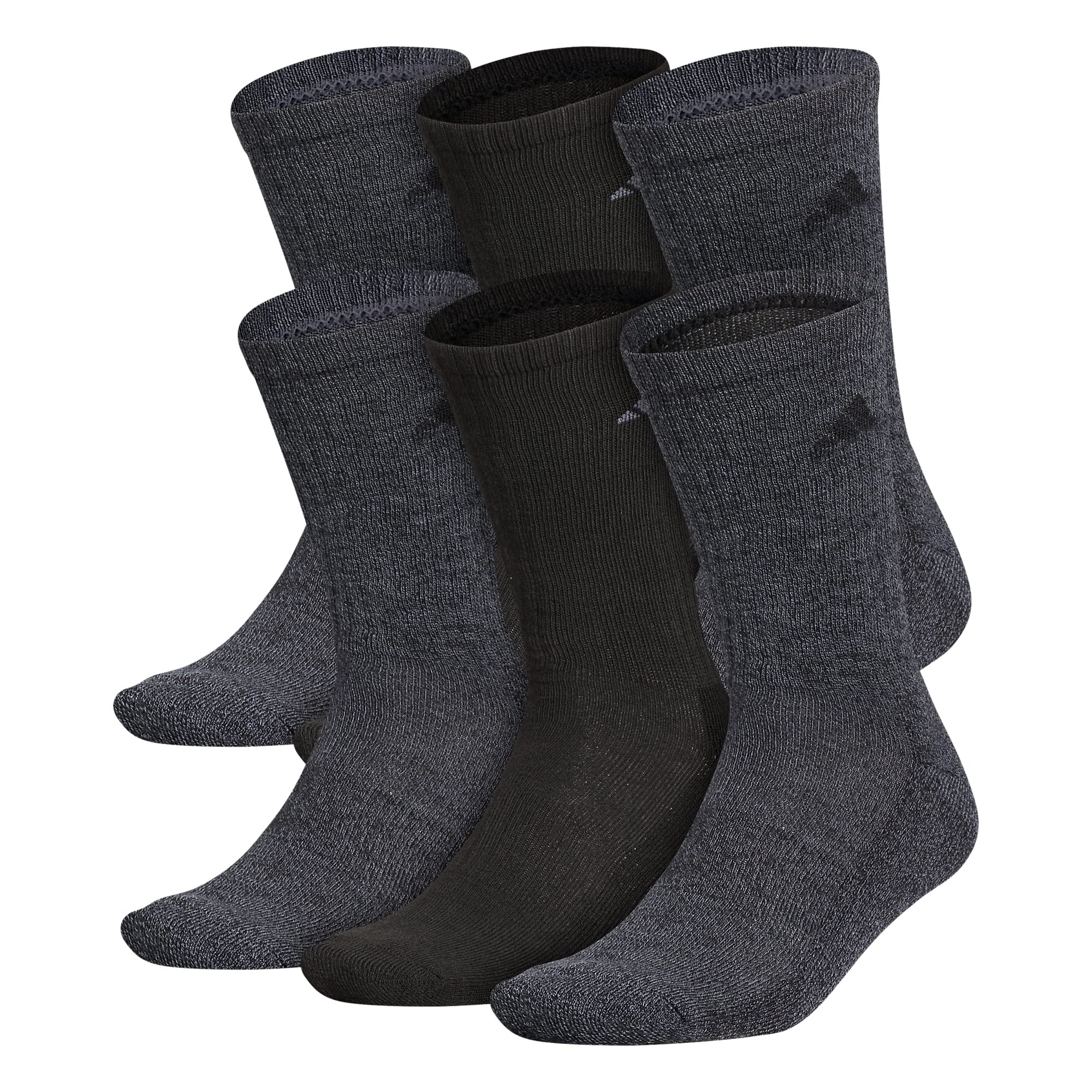 adidas Men's Athletic Cushioned Crew Socks (6 Pairs) Durable & Comfortable