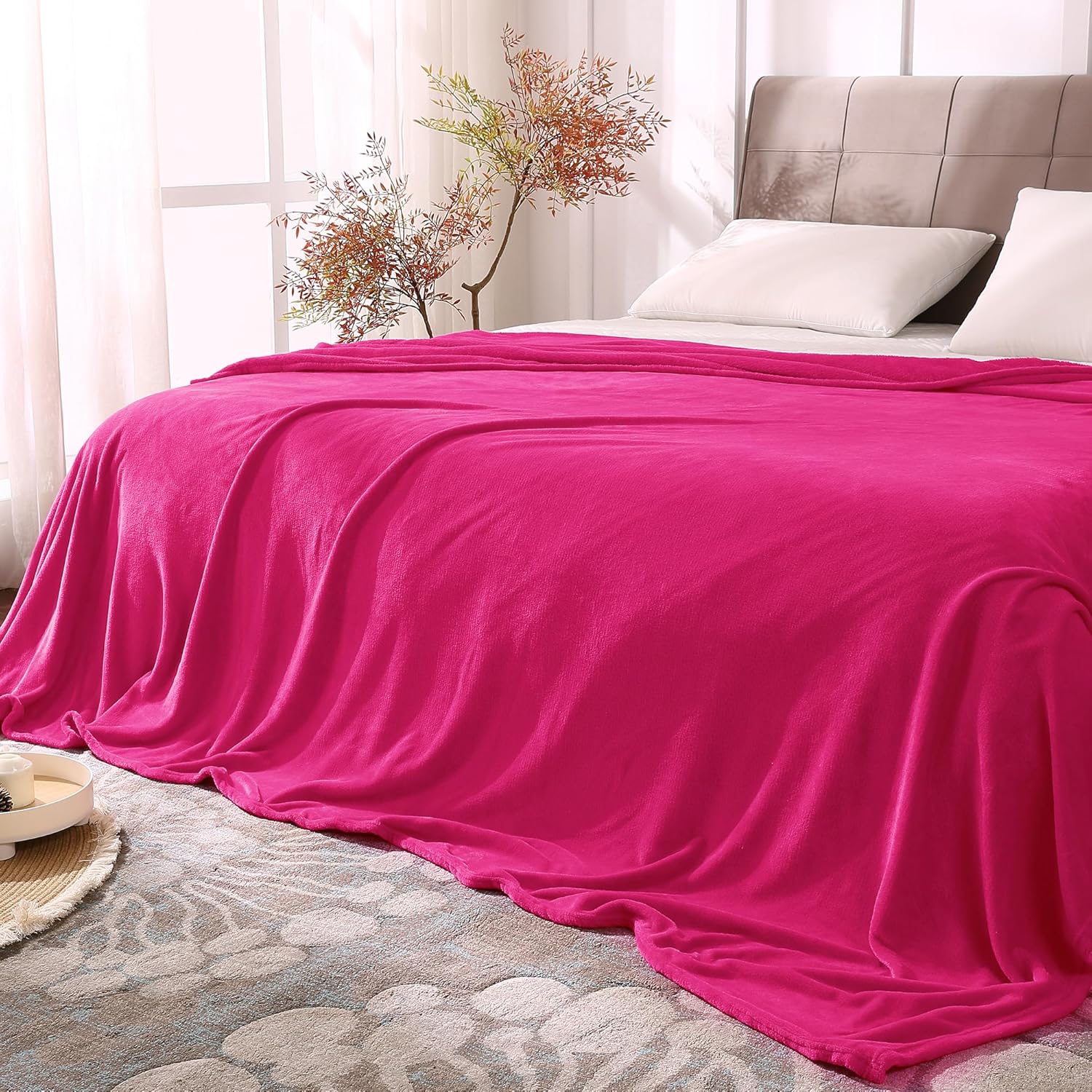 BEDELITE Fleece Blanket Black Throw Blankets for Couch & Bed, Luxury Plush Cozy Fuzzy Blanket 50x60 inches, Super Soft Warm Lightweight Throw Blanket for Travel Camping