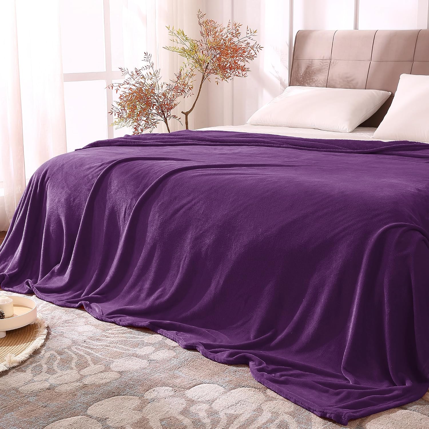 BEDELITE Fleece Blanket Black Throw Blankets for Couch & Bed, Luxury Plush Cozy Fuzzy Blanket 50x60 inches, Super Soft Warm Lightweight Throw Blanket for Travel Camping